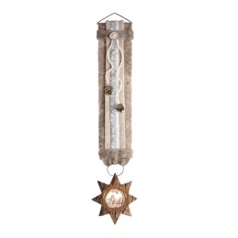 Grand  Décoration murale blanc 75 cm avec étoile, crèche