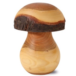 Champignon en bois décoratif, 13 cm