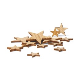 Etoiles décoratives en bois pour table de Noël