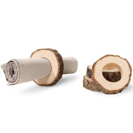 Rond de serviette en bois (4 pièces)
