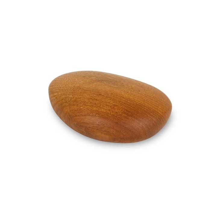 Caillou en bois poli teinté, 5,5 cm