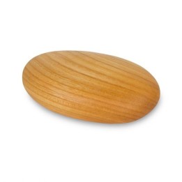 Caillou en bois poli teinté, 9 cm