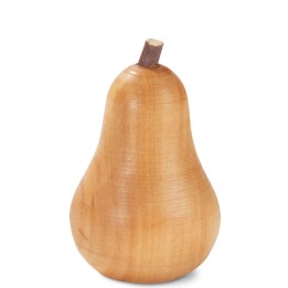 Petite poire en bois poli, 4 cm