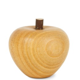 Petite pomme en bois poli, 4 cm