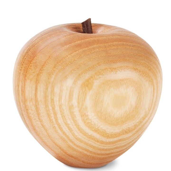 Pomme en bois poli, 6,5 cm