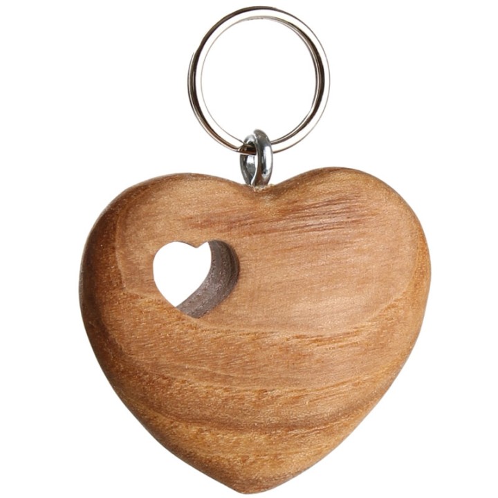 Porte-clé double coeur