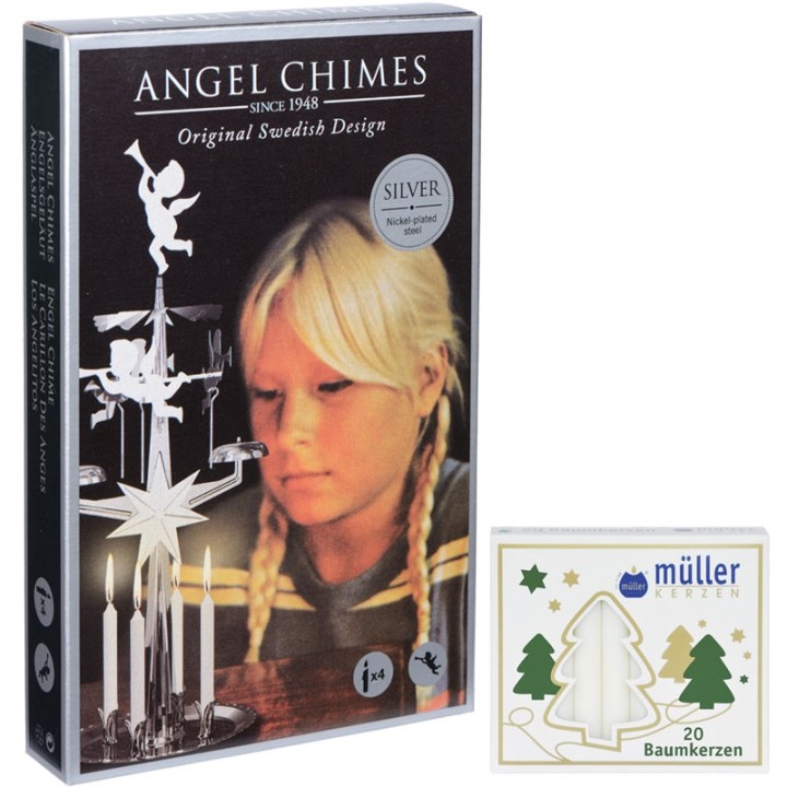 Bougies blanches pour carillon des anges