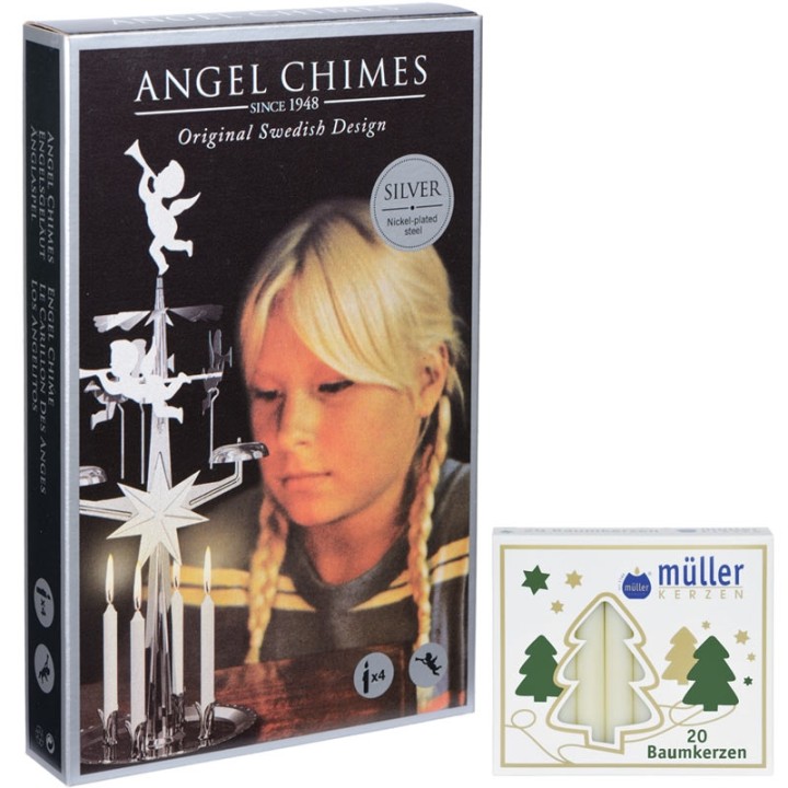 Bougies couleur crème pour carillon des anges