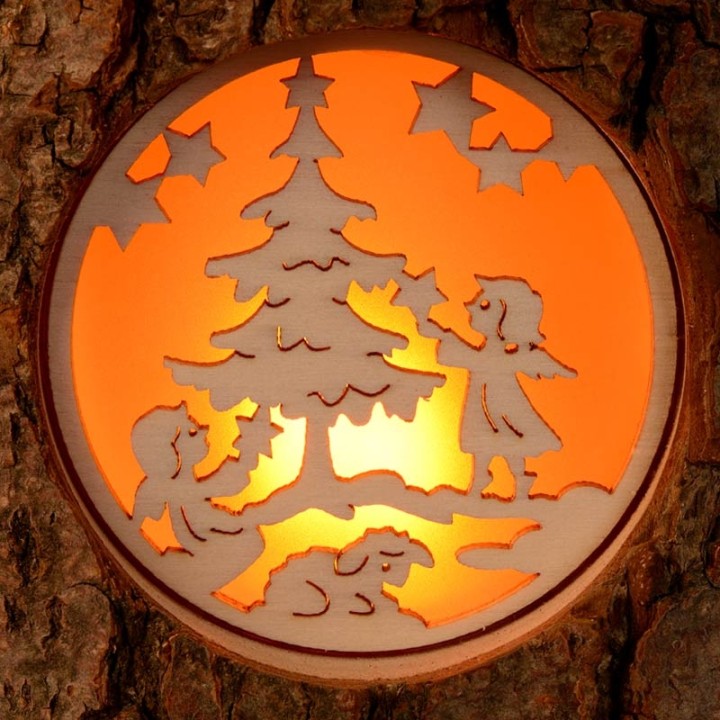 Photophores en écorce de bois