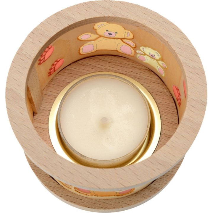 Petit bougeoir photophore oursons