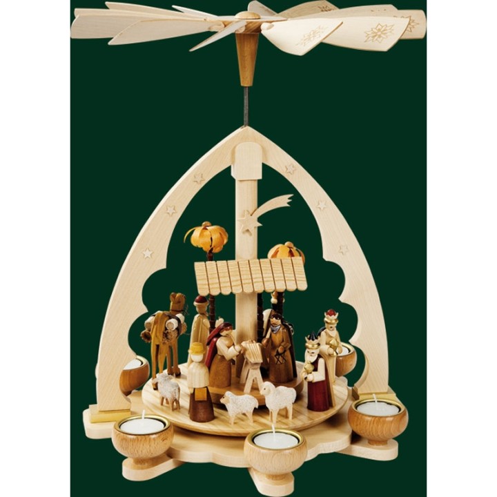 Grande pyramide crèche de Noël
