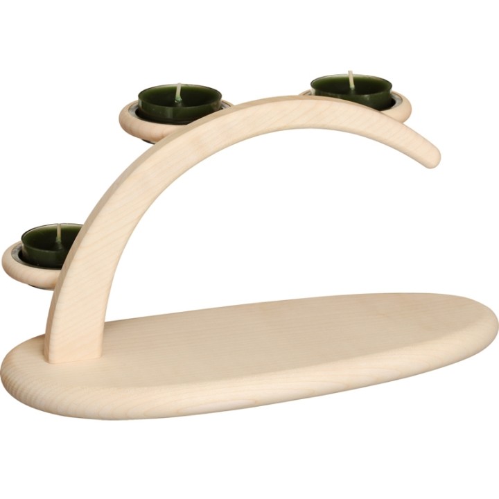 Bougeoir design en bois, 3 bougies
