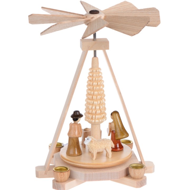 Manege en bois avec creche de Noel