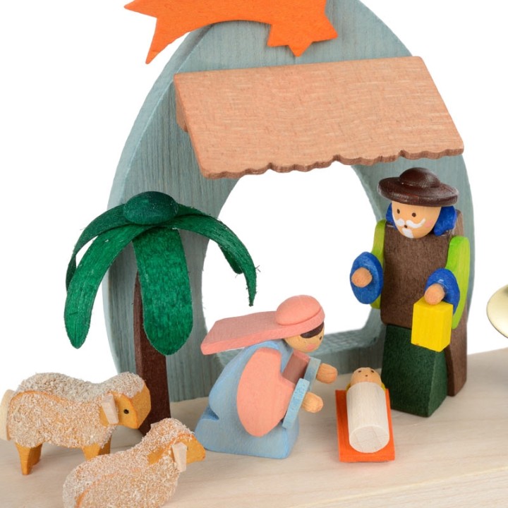 Crèche de Noel pour enfant dans un petit bougeoir