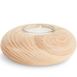 Bougeoir de table en bois de frêne blanc, 10 cm