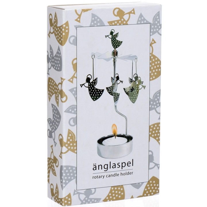 Photophore de Noël ange et trompettes
