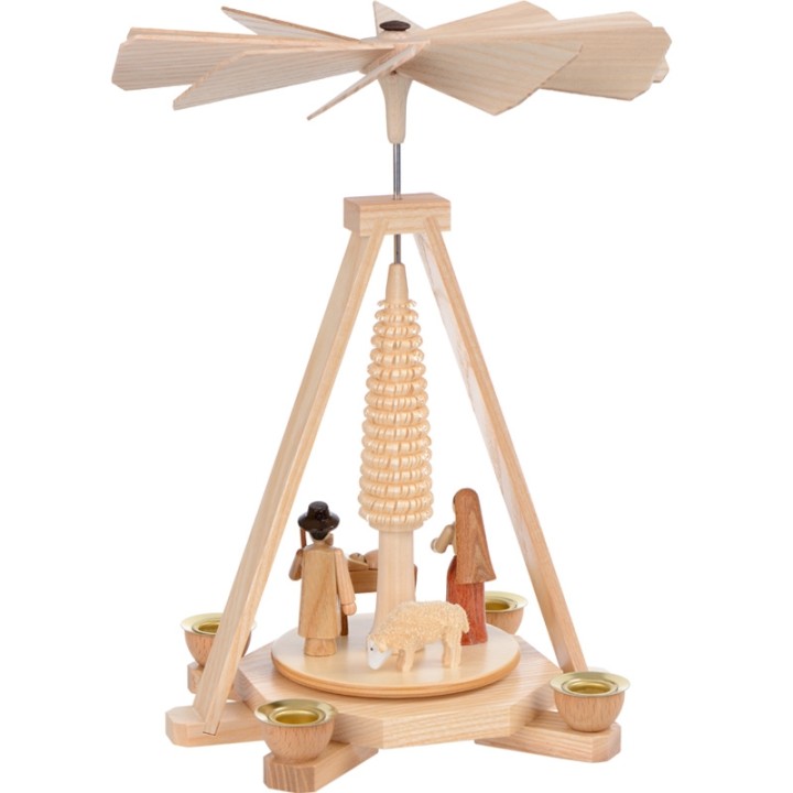 creche de Noel dans un carrousel en bois