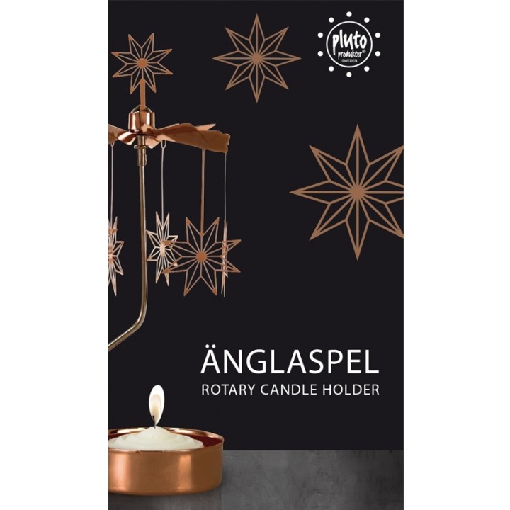 Photophore de Noël motif étoiles cuivre