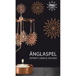 Photophore de Noël motif fleur étoiles cuivre