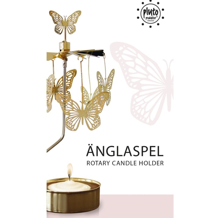 Bougeoir carrousel papillons dorés