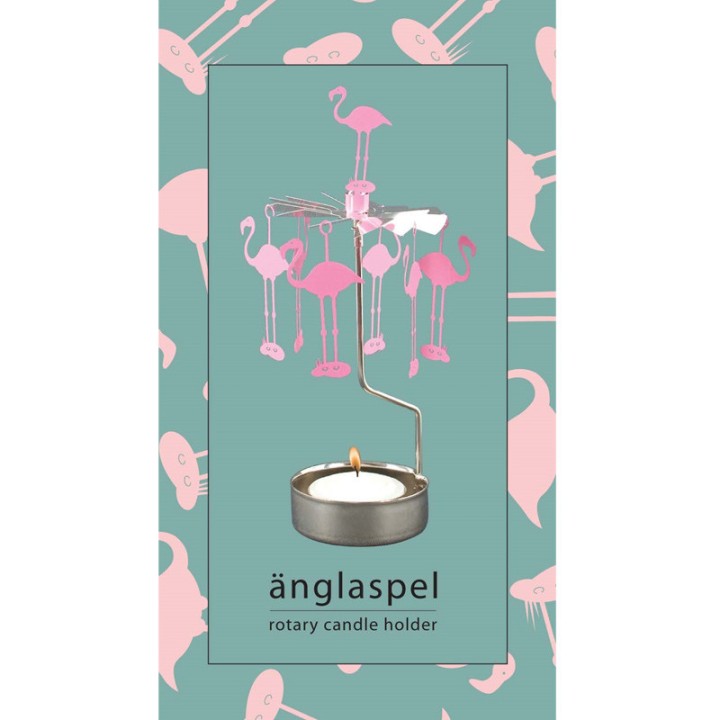 Bougeoir carrousel flamand rose
