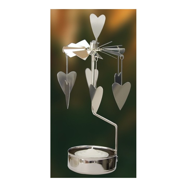 Bougeoir carroussel coeurs