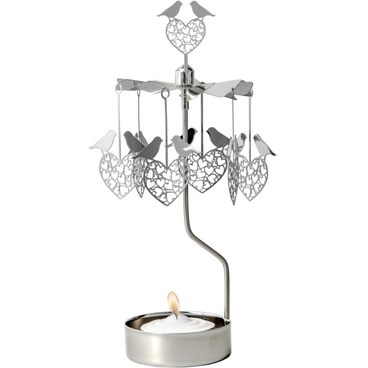 Bougeoir carrousel oiseaux amoureux