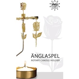 Bougeoir rotatif roses