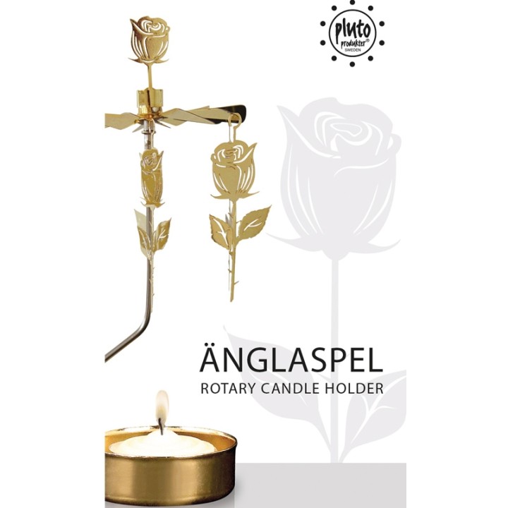 Bougeoir rotatif roses
