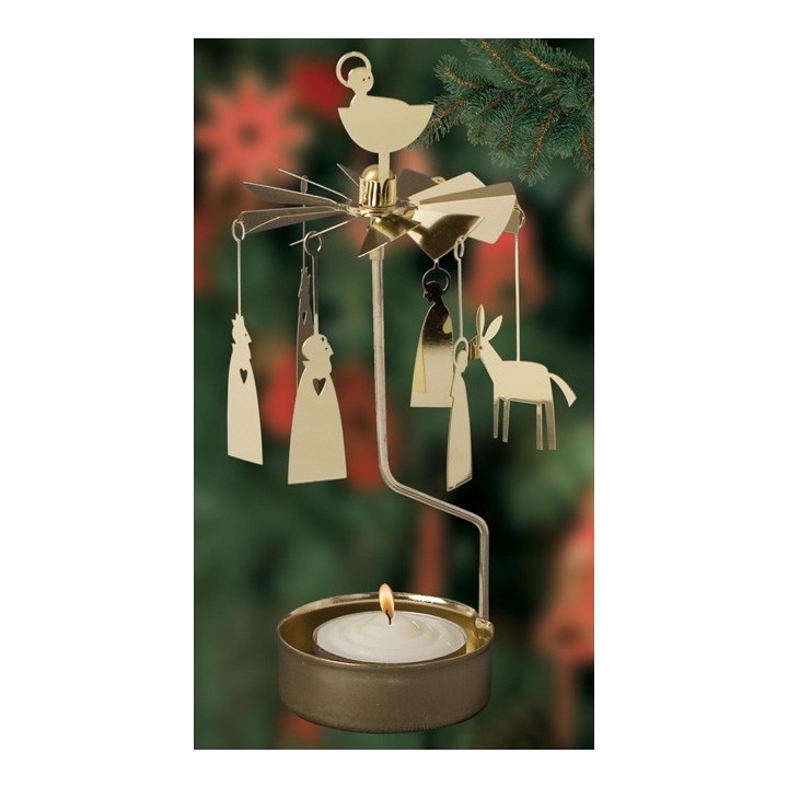  photophore noel creche dorée