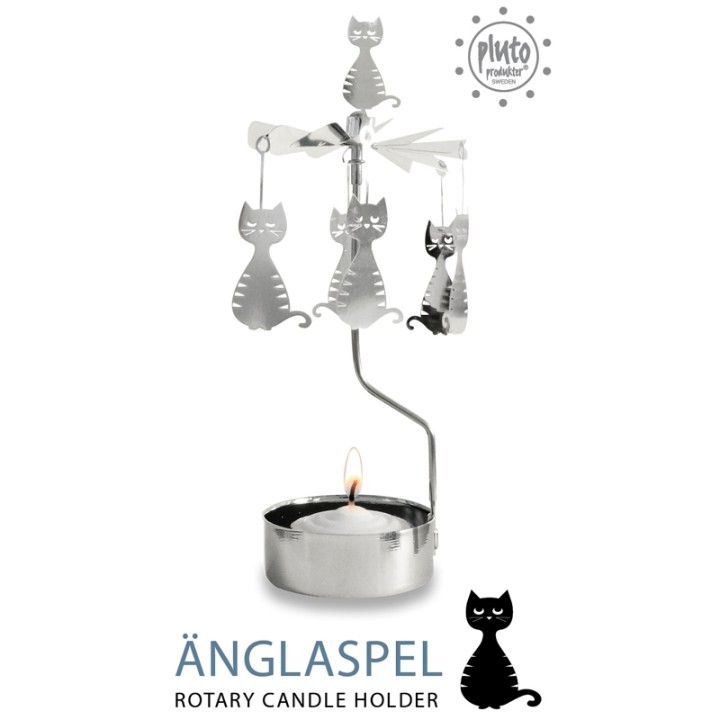 bougeoir rotatif chatons assis
