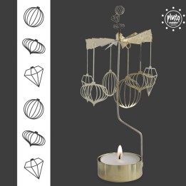 Grand carrousel de Noël décos design dorées