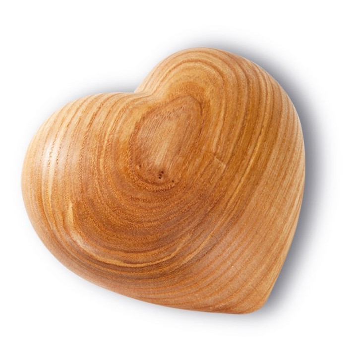 Grand coeur en bois, 11 cm