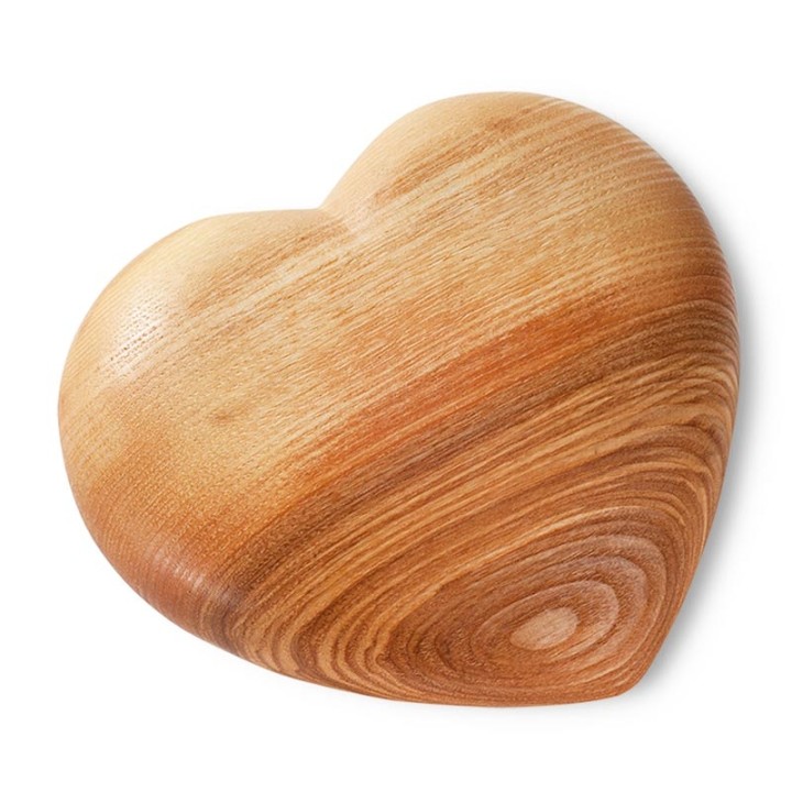 Grand coeur en bois, 17 cm