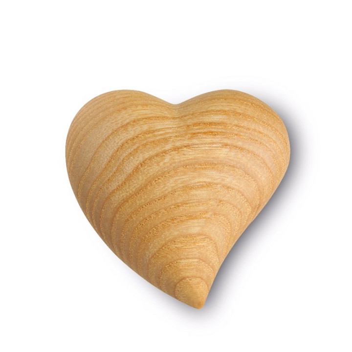 Petit coeur en bois asymétrique, 4 cm