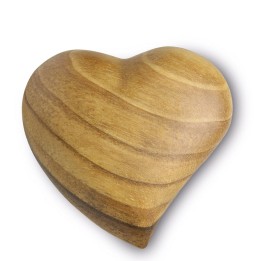 Coeur en bois asymétrique, 5 cm