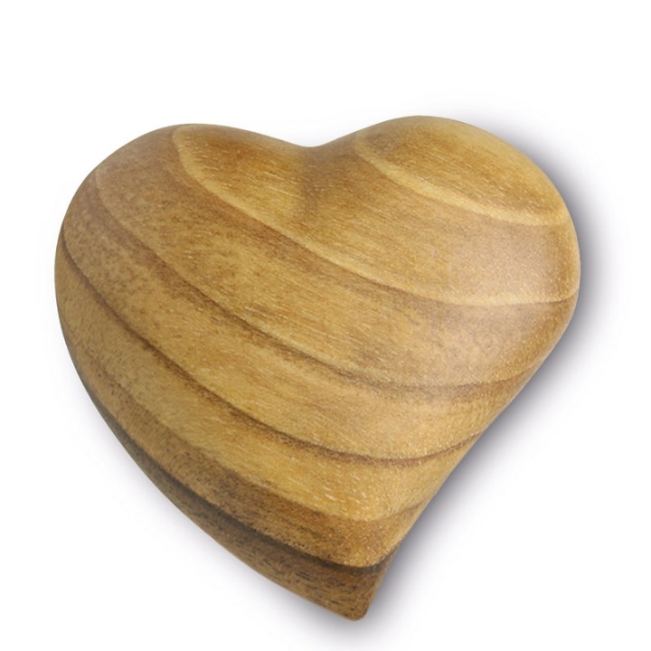 Coeur en bois asymétrique, 5 cm
