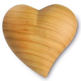 Coeur en bois asymétrique, 7,5 cm