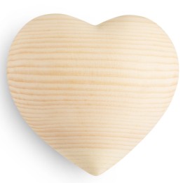 Coeur en bois de sapin, 8 cm