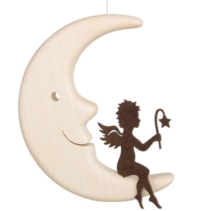 Ange assis sur lune