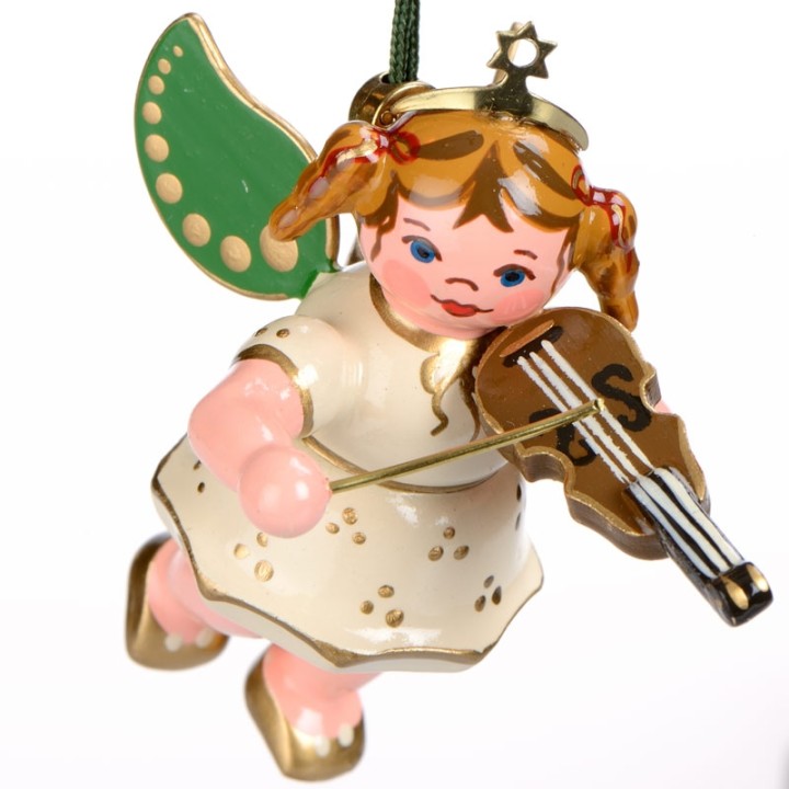 Ange de Noël pour sapin avec un violon