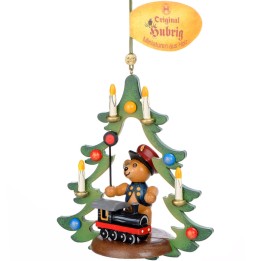 Décoration Noël Vintage, ourson chef de gare