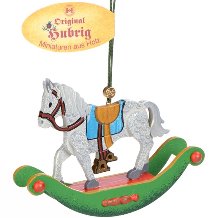Noël d'antan, cheval à bascule en bois