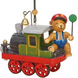 Déco sapin vintage, ourson et petit train