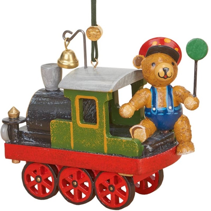 Déco sapin vintage, ourson et petit train