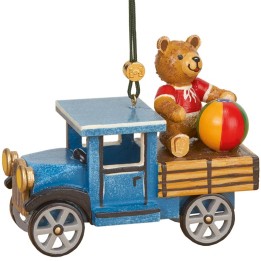 Déco sapin vintage, ourson et camion
