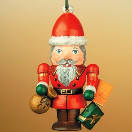 Casse-noisette en bois Père Noël. Déco sapin traditionnelle allemande 