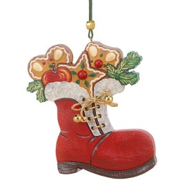Déco sapin vintage, botte de Père Noël et patisseries