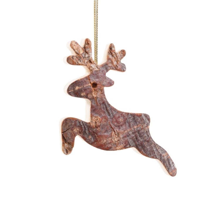 Cerf en bois à suspendre, 6 cm