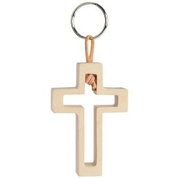Porte-clef fcroix avec croix découpe n° 3, 5 cm 